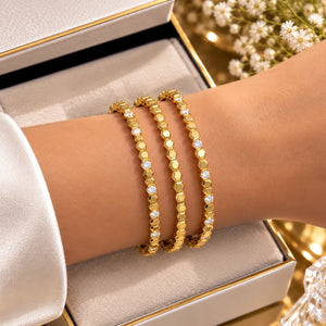 Bracelet 3 Rangs Doré – Inoxydable