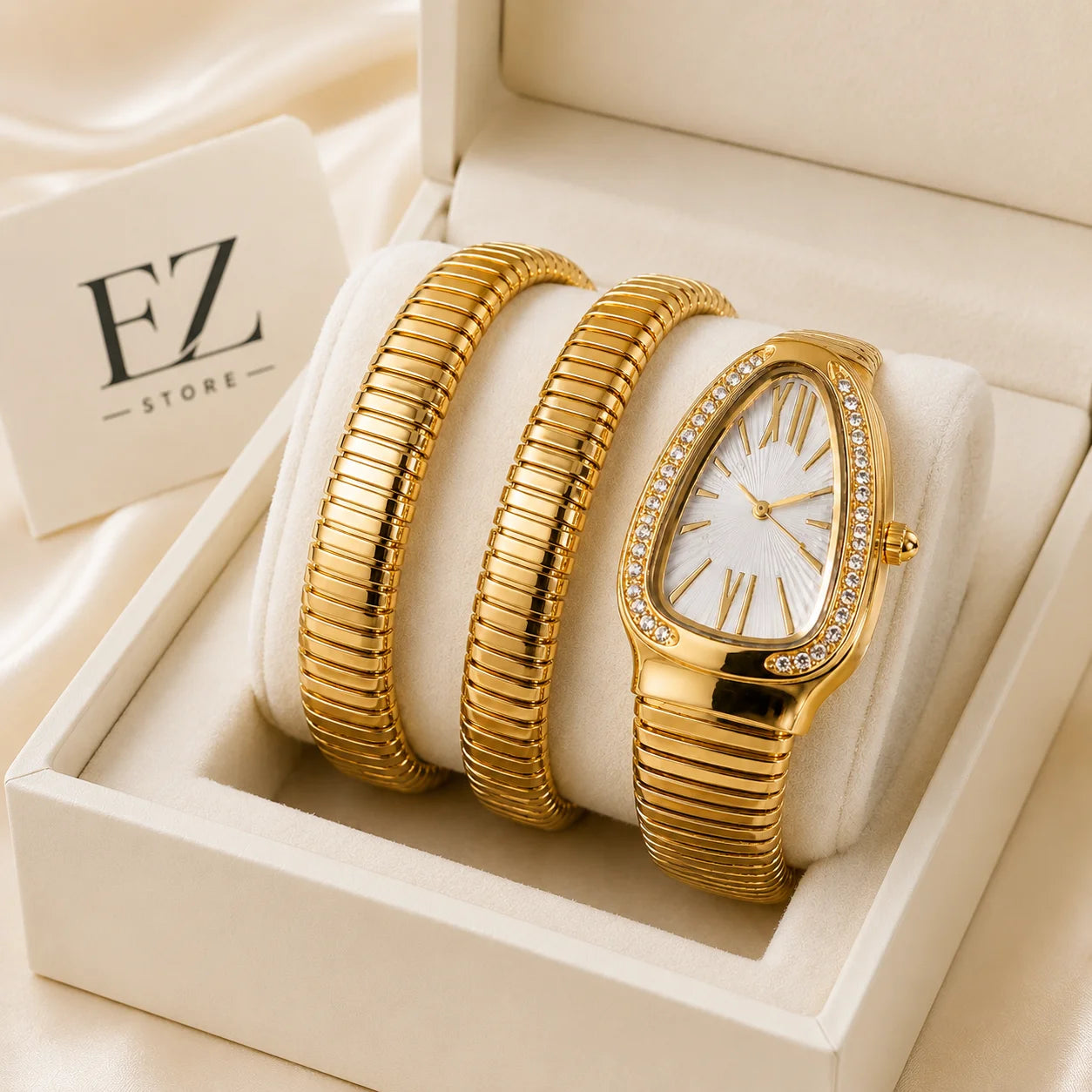 Montre Style Bulgari Ajustable - Acier Inoxydable-5