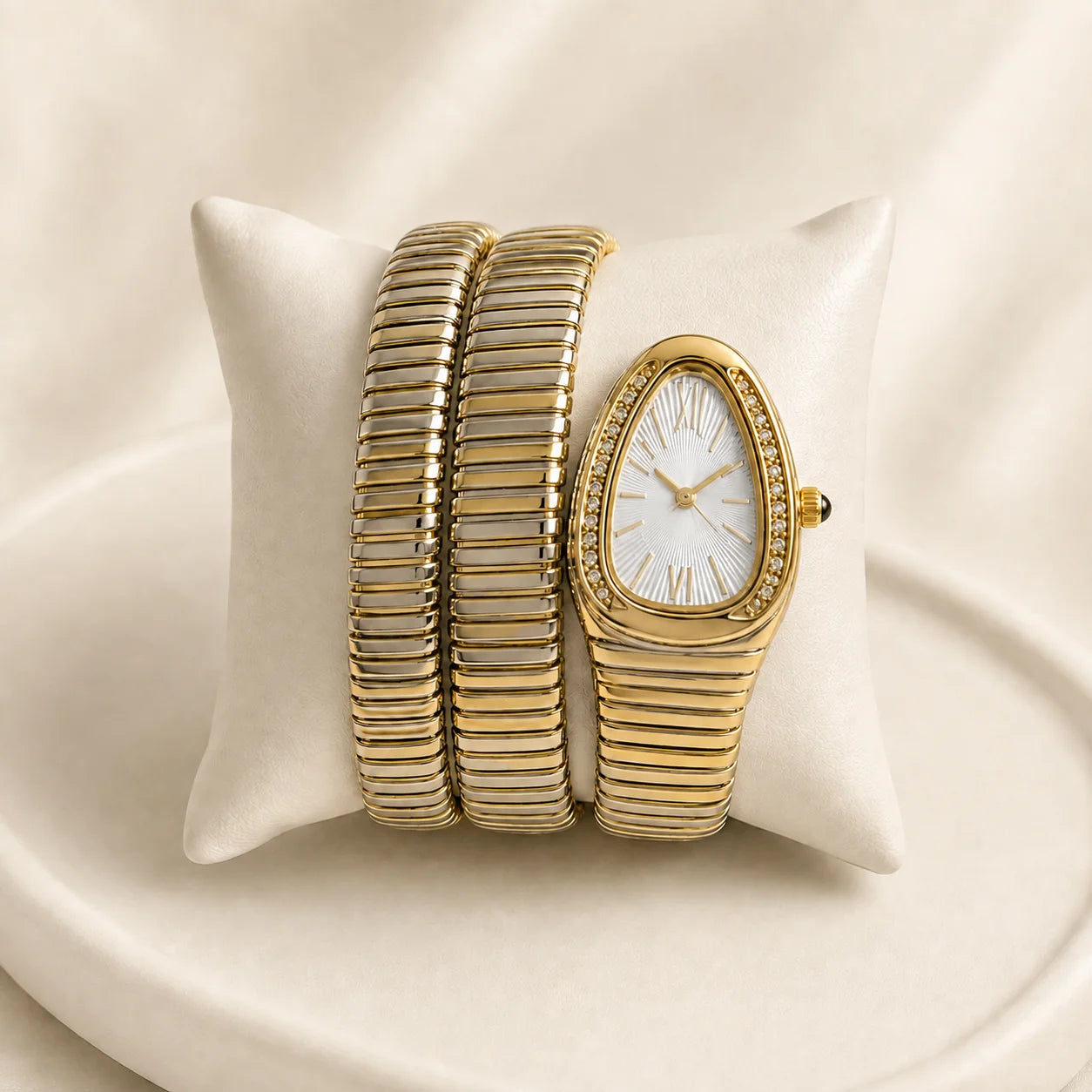 Montre Style Bulgari Ajustable - Acier Inoxydable
