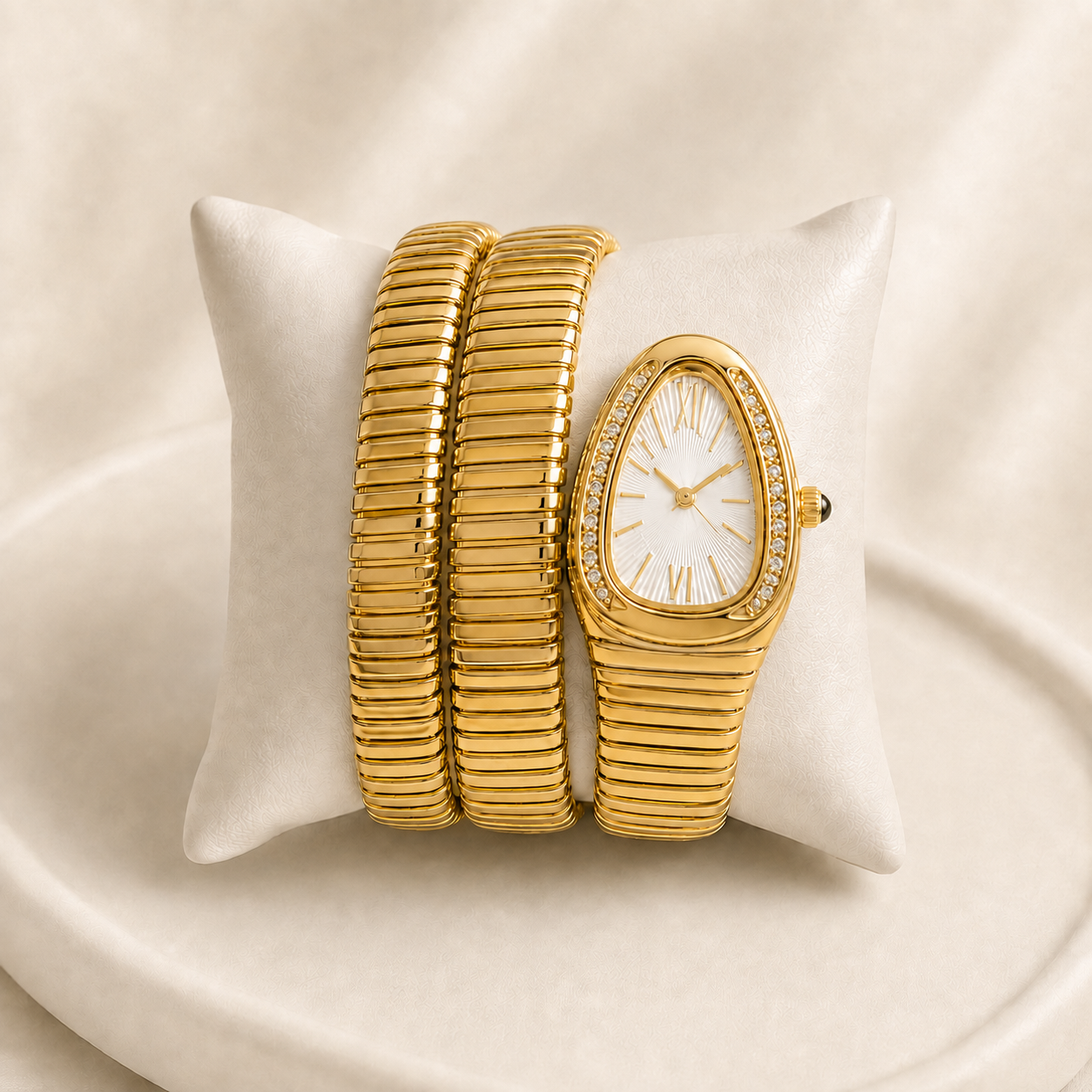 Montre Style Bulgari Ajustable - Acier Inoxydable