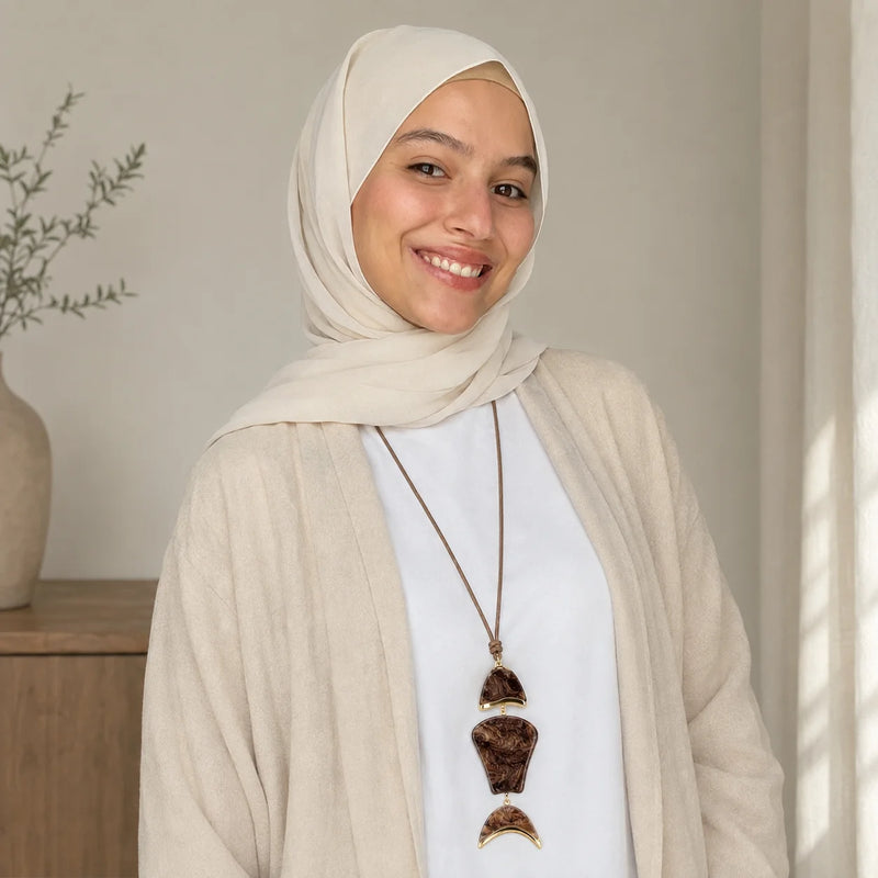 Collier Houta Long - Acier Inoxydable-4