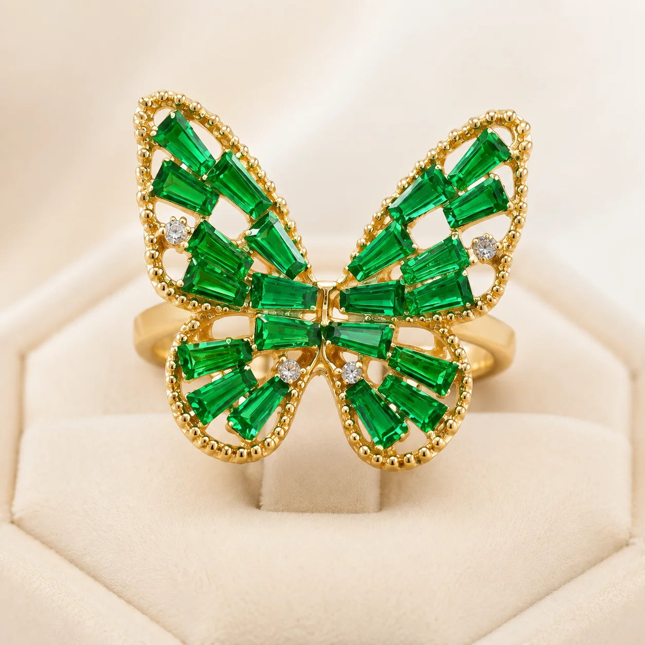 Bague Papillon Ajustable - Acier Inoxydable-4