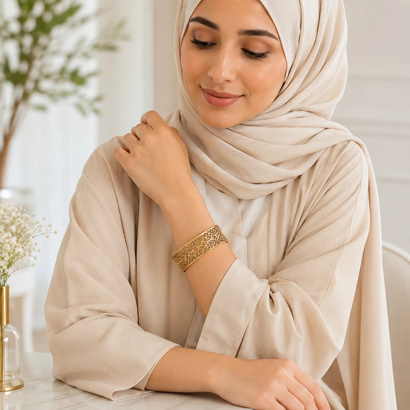 Bracelet Arbi Mankouch - Acier Inoxydable Doré-2