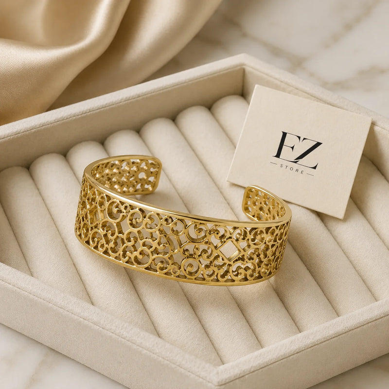 Bracelet Arbi Mankouch - Acier Inoxydable Doré-4