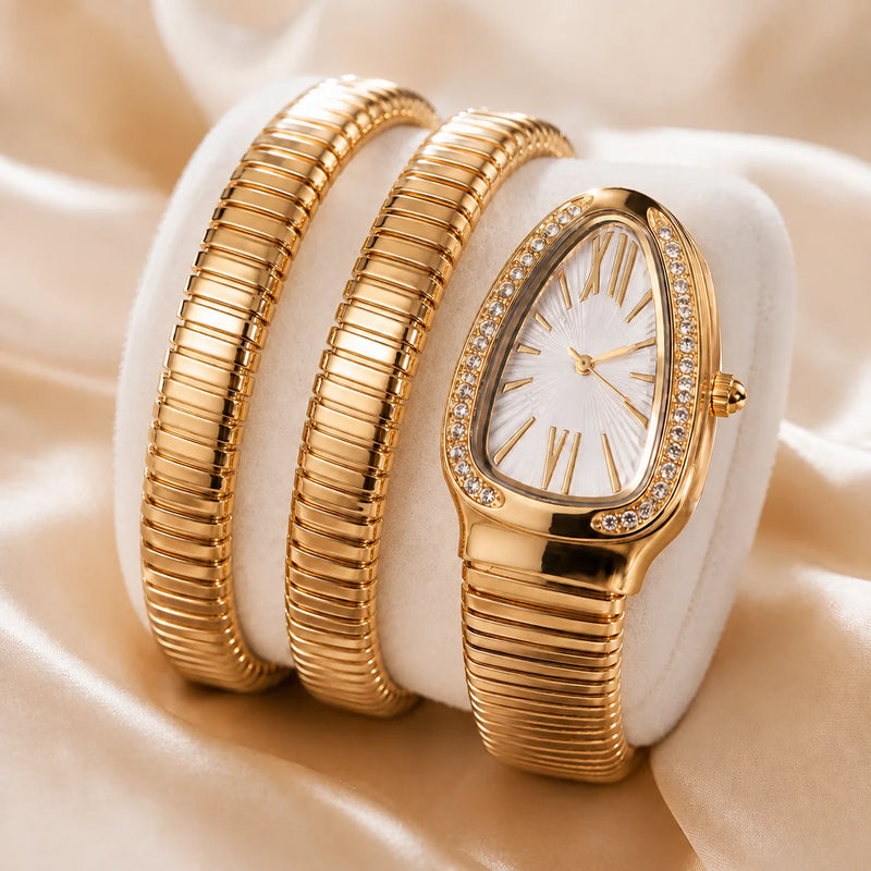 Montre Style Bulgari Ajustable - Acier Inoxydable-4