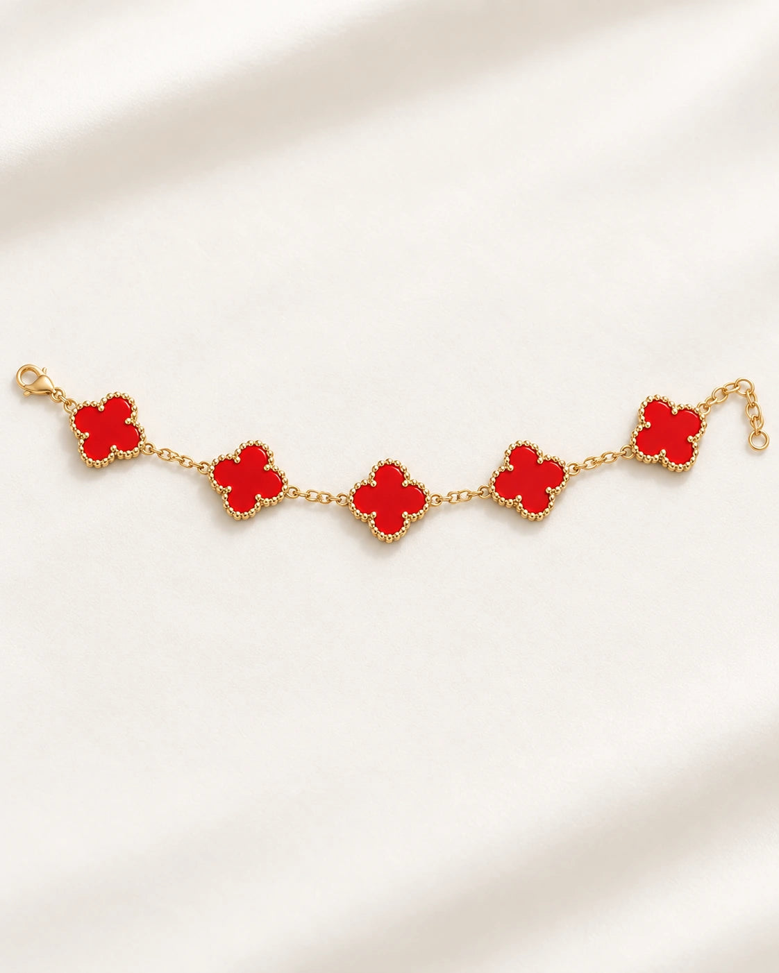 Parure Rouge Élégance – Collier & Bracelet-4