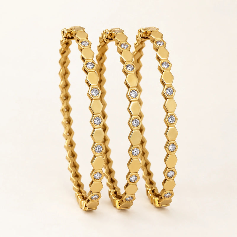 Bracelet 3 Rangs Doré New – Inoxydable-4