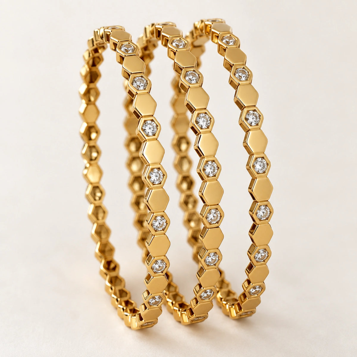 Bracelet 3 Rangs Doré New – Inoxydable-3