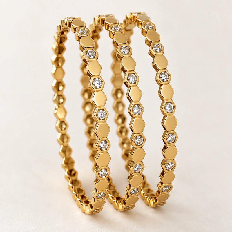 Bracelet 3 Rangs Doré New – Inoxydable-3