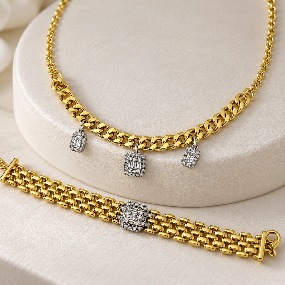 Pack Carré — Collier + Bracelet