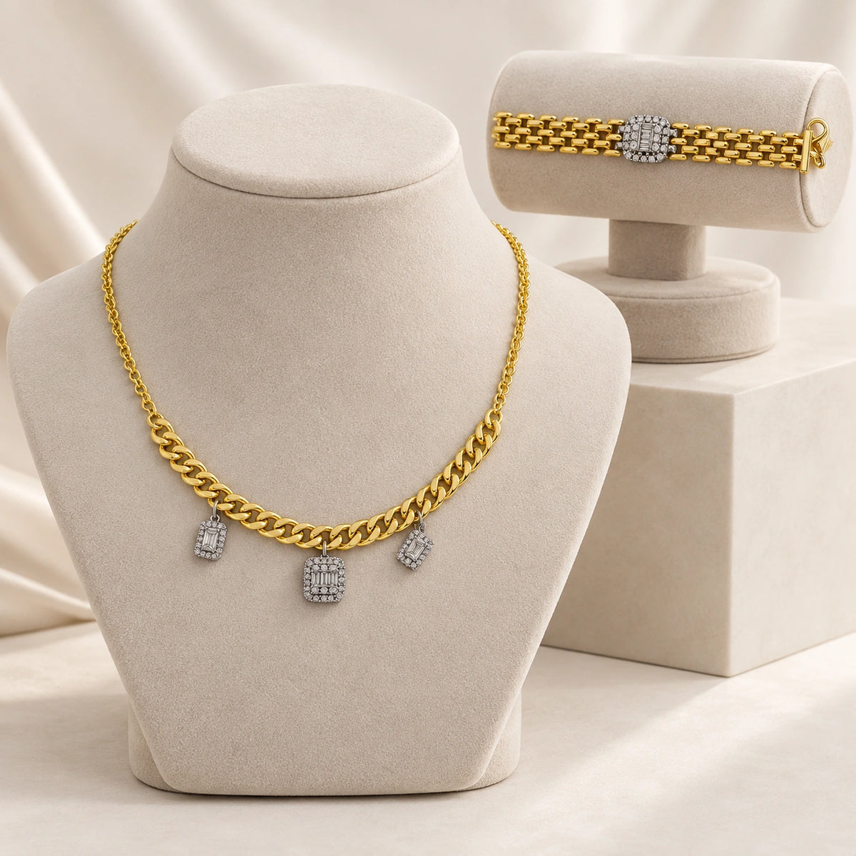 Pack Carré — Collier + Bracelet