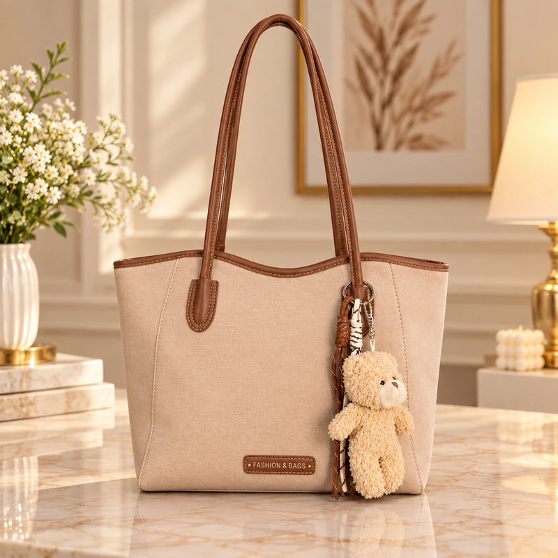 Sac Pratique — Cabas Élégant avec Ourson-3