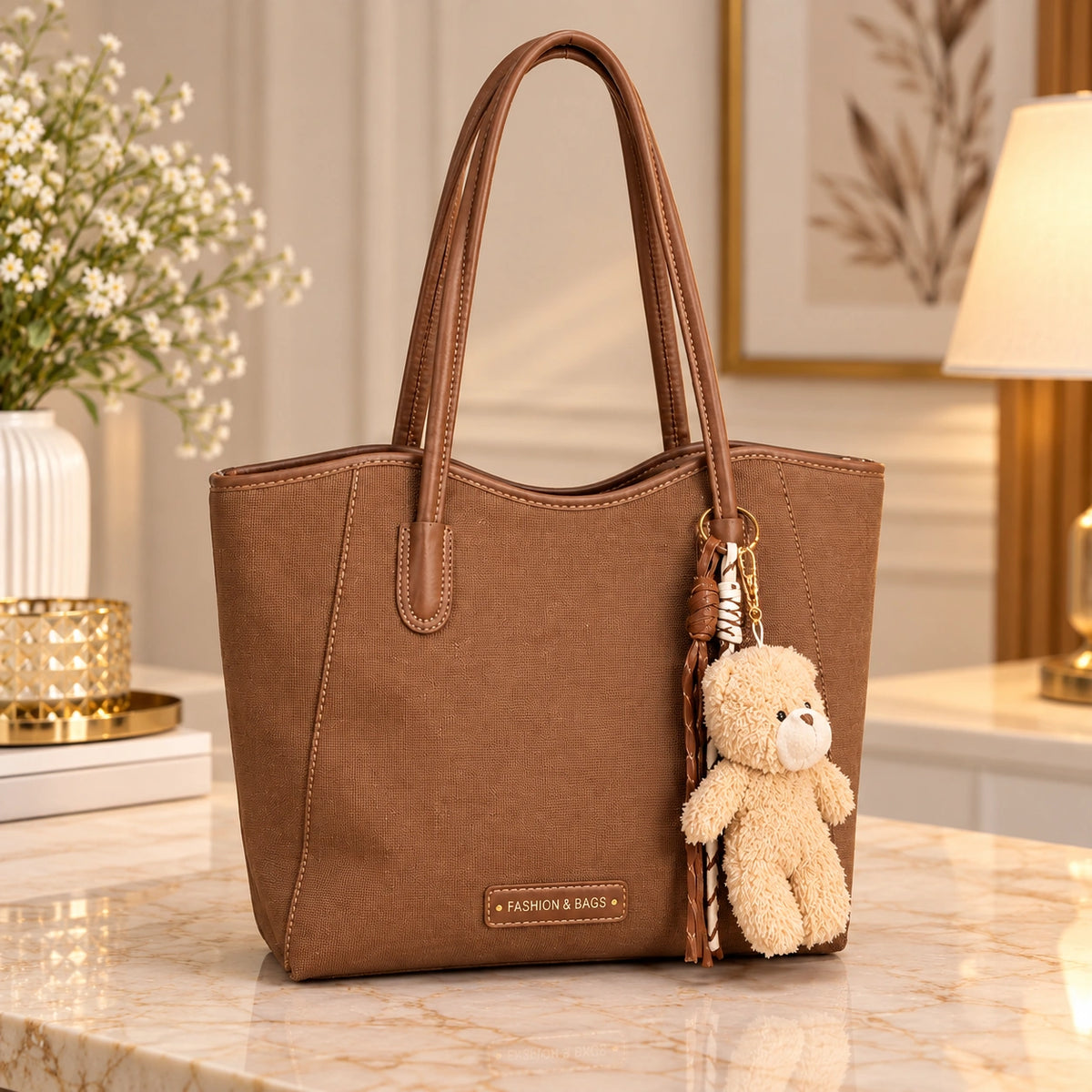 Sac Pratique — Cabas Élégant avec Ourson-2