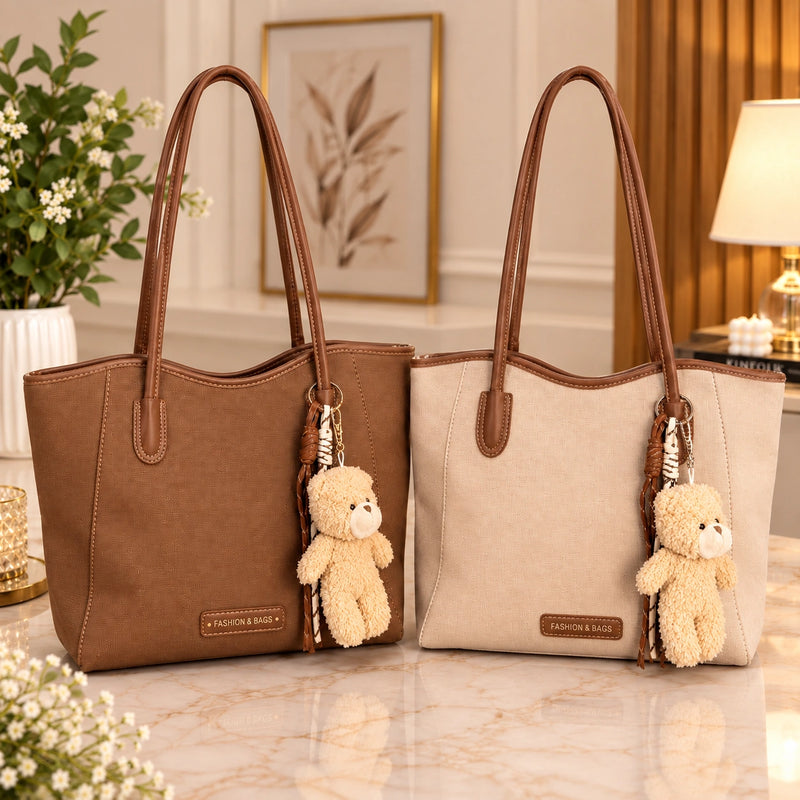 Sac Pratique — Cabas Élégant avec Ourson-1